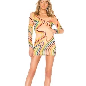 X by NBD rainbow borealis mini - pride dress!